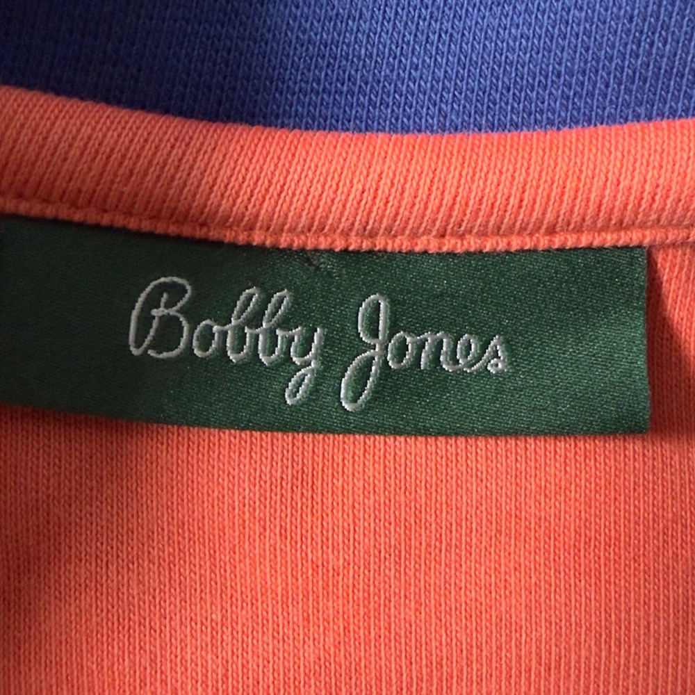 Bobby Jones Quarter Zip Pullover Womens Large Orange Pima Cotton Sporty - Picture 4 of 13